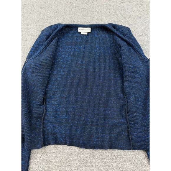 Vintage The Great American Sweater Cardigan Women M Blue Clasp Metallic US Made - Picture 7 of 7
